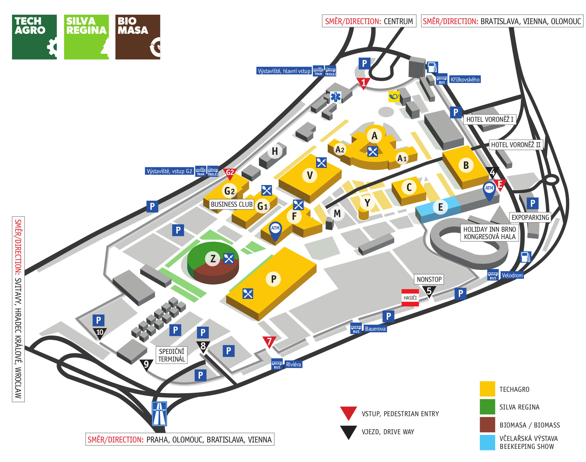 Mapa Výstaviště Brno